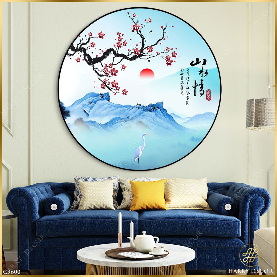  Tranh Tròn Con Cò Trông Ngóng Xa Xăm C9600 