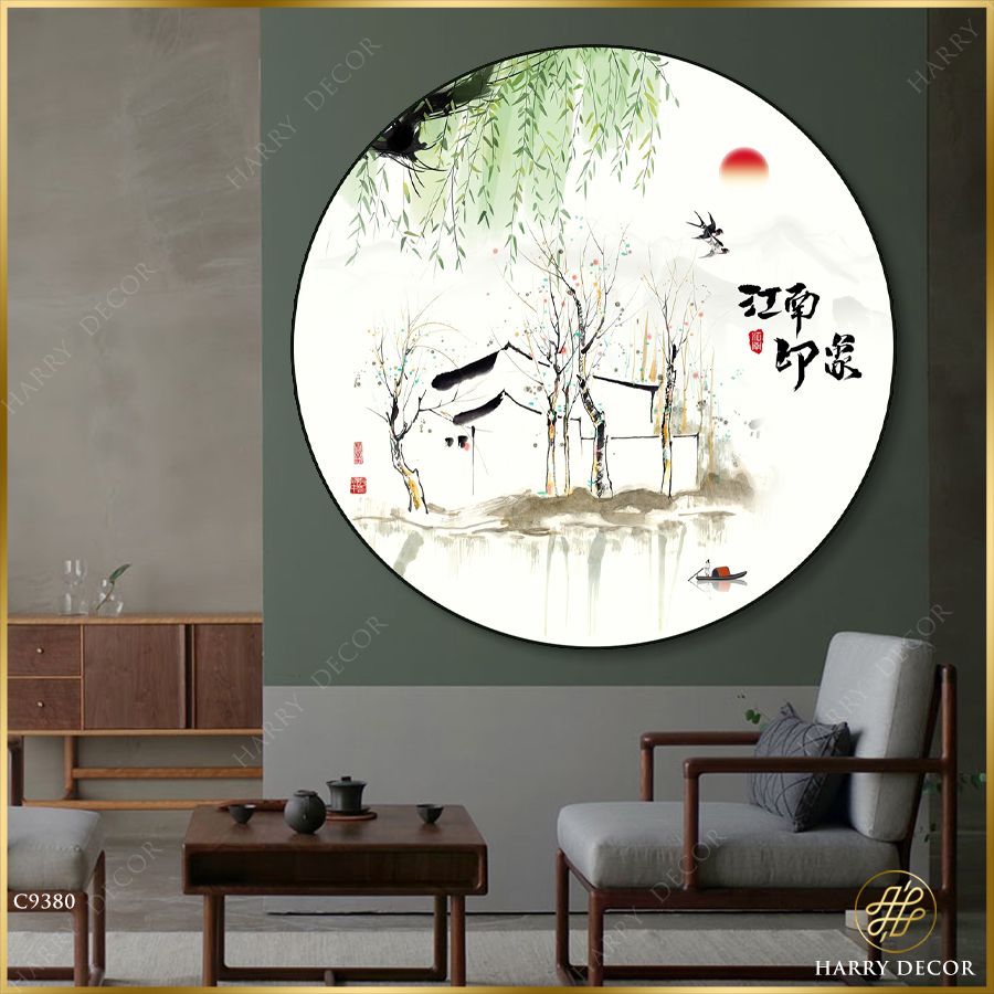  Tranh Tròn Trăm Năm Liễu Yếu Không Xao Xuyến C9380 