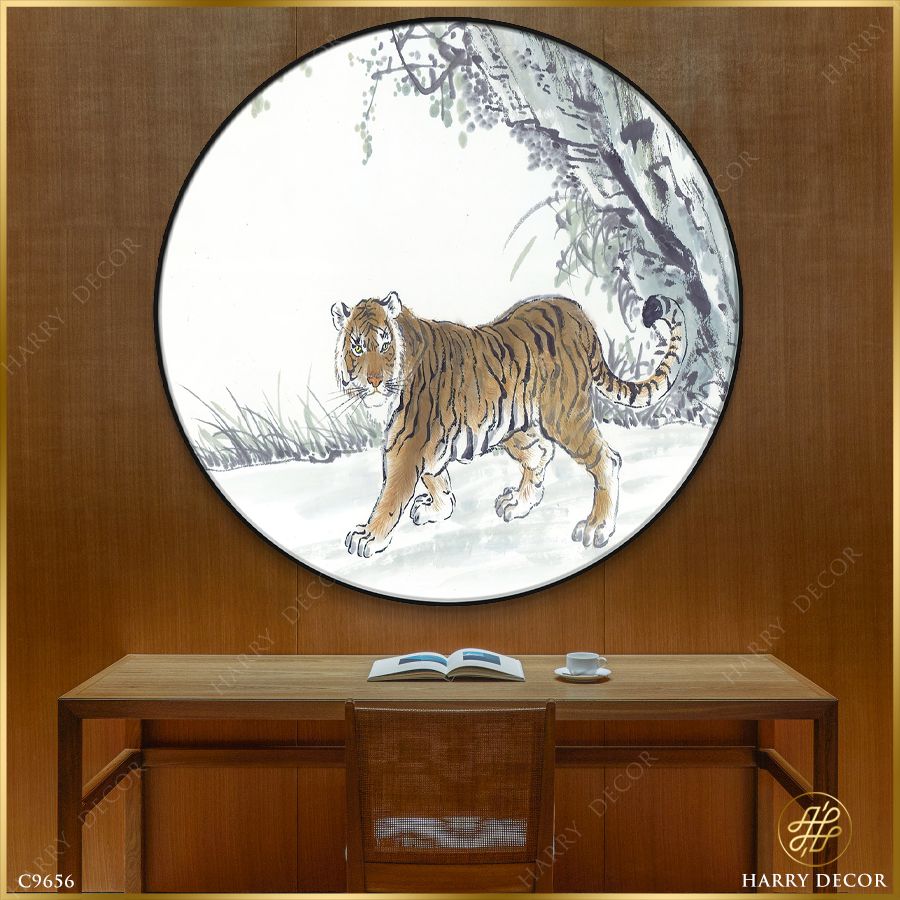  Tranh Tròn Mãnh Hổ C9655 