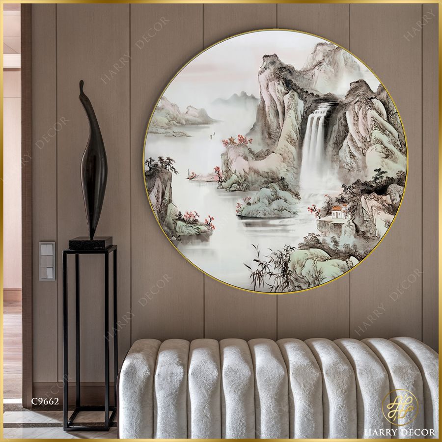  Tranh Tròn Sơn Thủy Như Tranh 9 C9662 