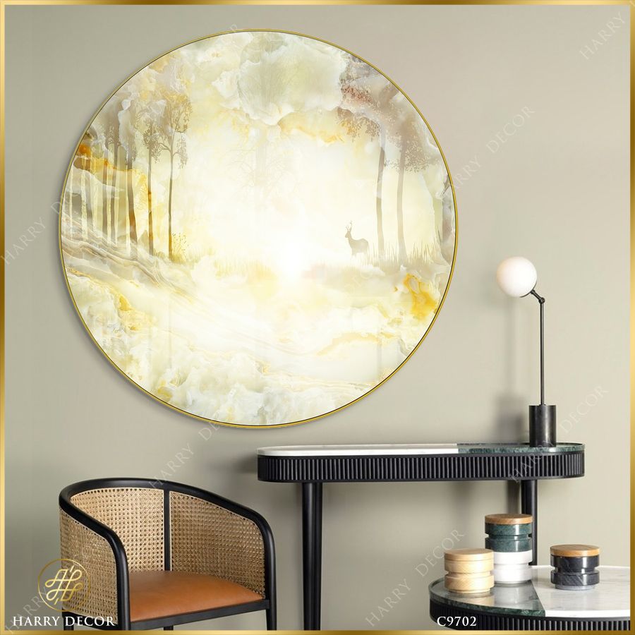  Tranh Tròn Lập Lờ Rừng Núi Hươu Nai C9702 