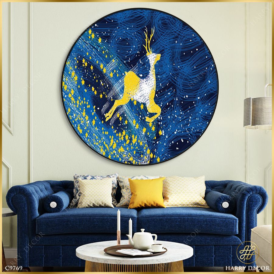  Tranh Tròn Tuần Lộc Lọt Lưới C9769 