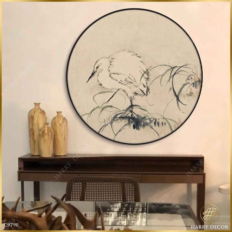  Tranh Tròn Chim Nhỏ Bờ Hè C9790 