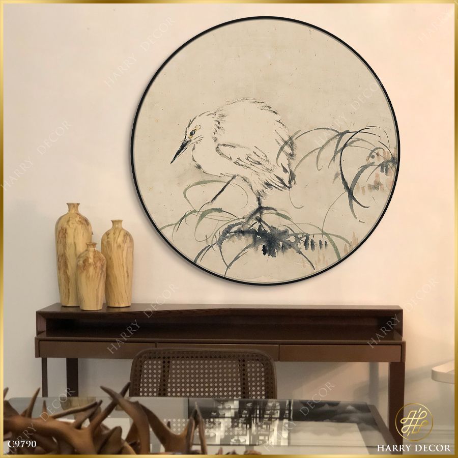  Tranh Tròn Chim Nhỏ Bờ Hè C9790 