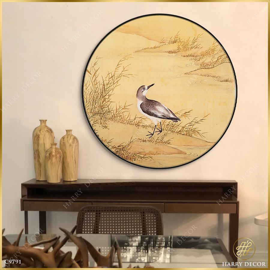  Tranh Tròn Chim Trắng Ngơ Ngác C9791 