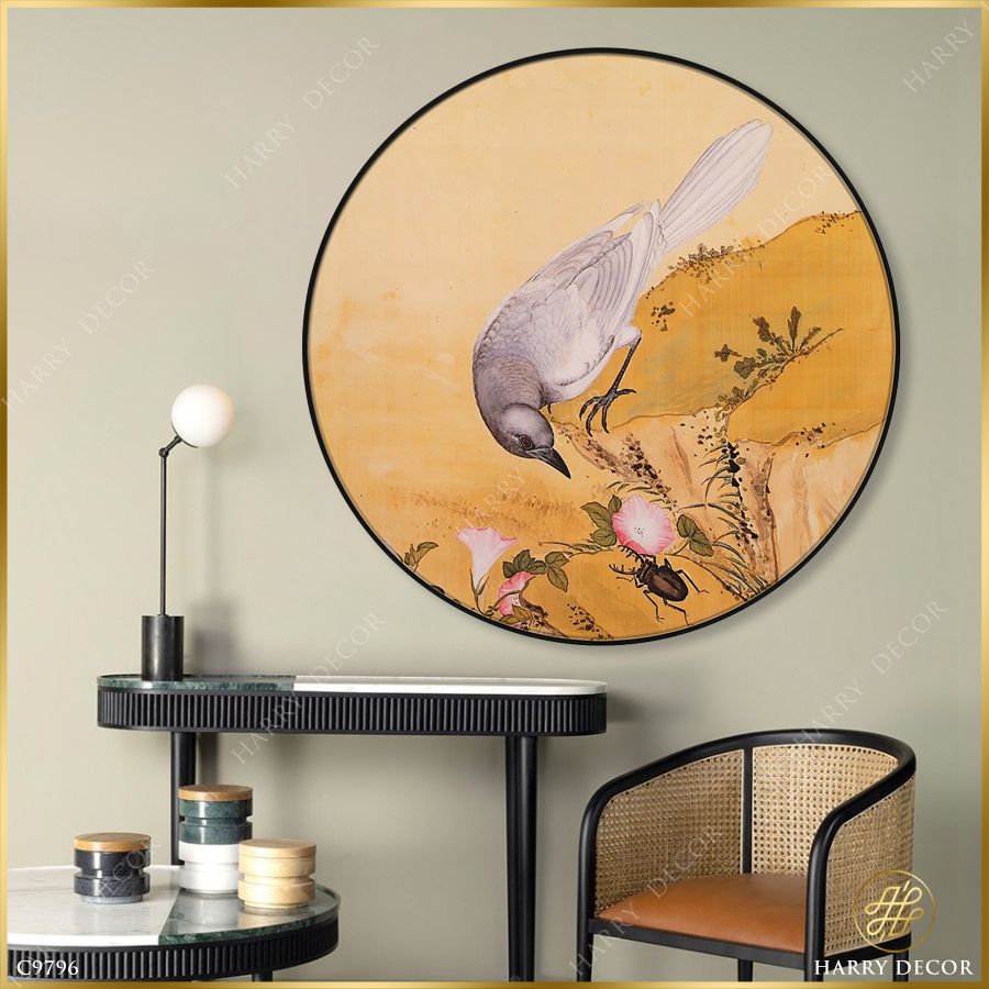  Tranh Tròn Chim Và Con Bọ C9796 