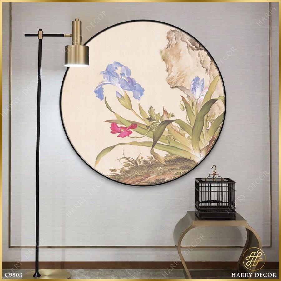  Tranh Tròn Bụi Lan Rừng C9803 