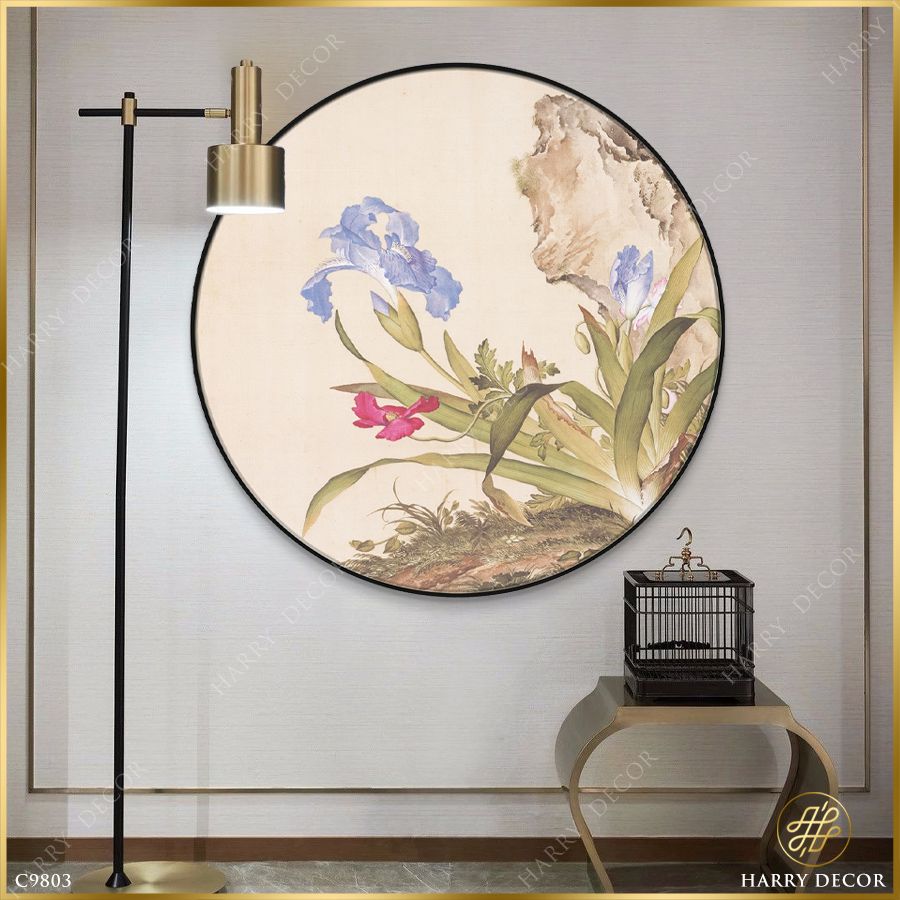  Tranh Tròn Bụi Lan Rừng C9803 