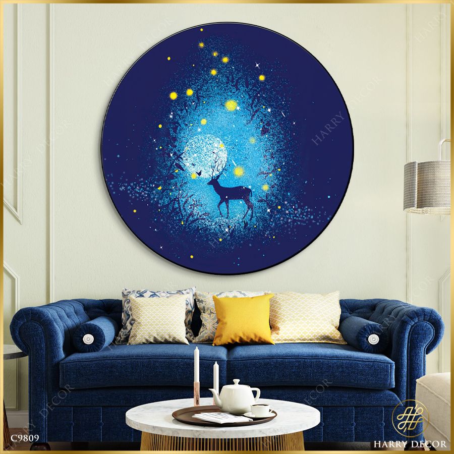  Tranh Tròn Chú Hươu Dạo Khu Rừng Kỳ Diệu C9809 