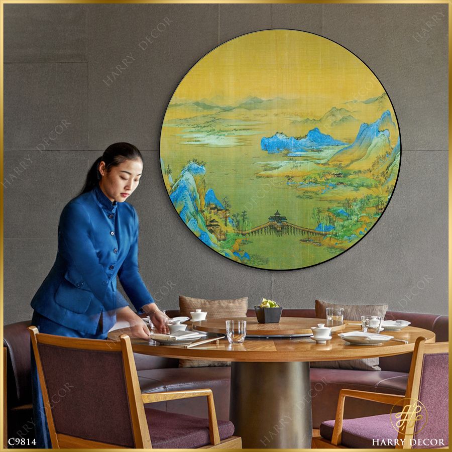  Tranh Tròn Thiên Địa Huyền Hoàng 1 C9814 