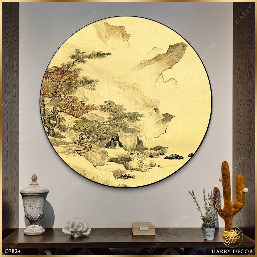  Tranh Tròn Động Đá Ven Núi C9824 