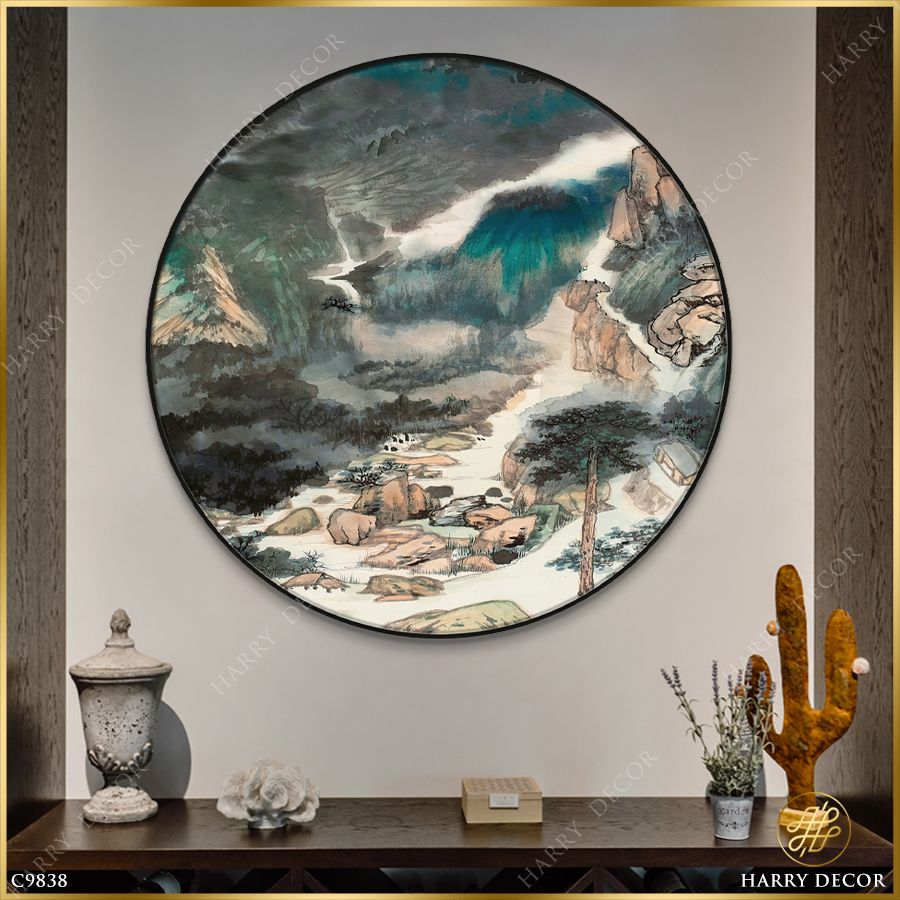  Tranh Tròn Vũ Trụ Hồng Hoang C9838 