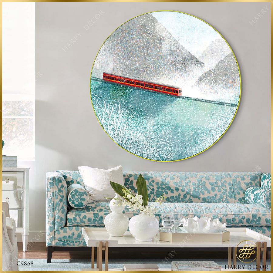  Tranh Tròn Băng Qua Mùa Đông C9868 