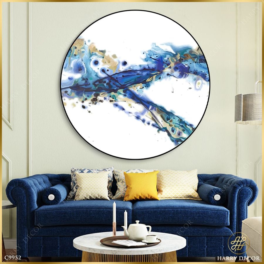  Tranh Tròn Những Ngọn Lửa Xanh C9952 