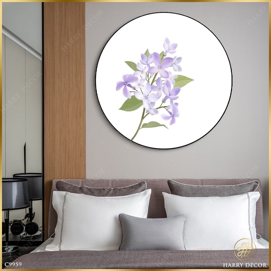  Tranh Tròn Tử Đinh Hương Xinh Đẹp C9959 