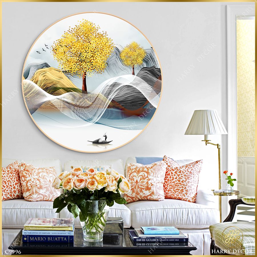 Tranh Tròn Quanh Co Núi Non Bên Sông 1 C9996 