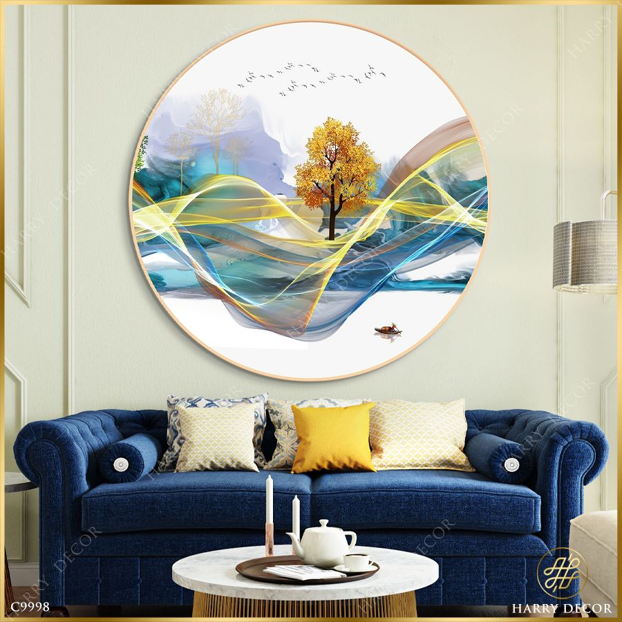  Tranh Tròn Quanh Co Núi Non Bên Sông 2 C9998 