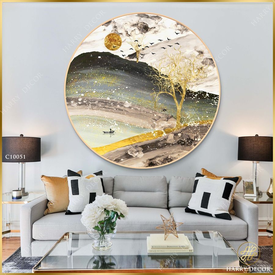  Tranh Tròn Rừng Núi Galaxy 1 C10051 
