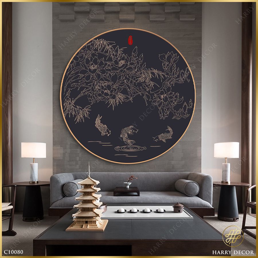  Tranh Tròn Tam Ngư 1 C10080 