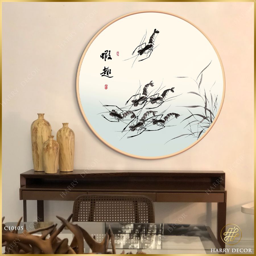  Tranh Tròn Những Con Tôm 1 C10105 
