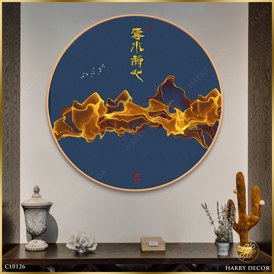  Tranh Tròn Lưu Linh Núi Vàng 1 C10126 