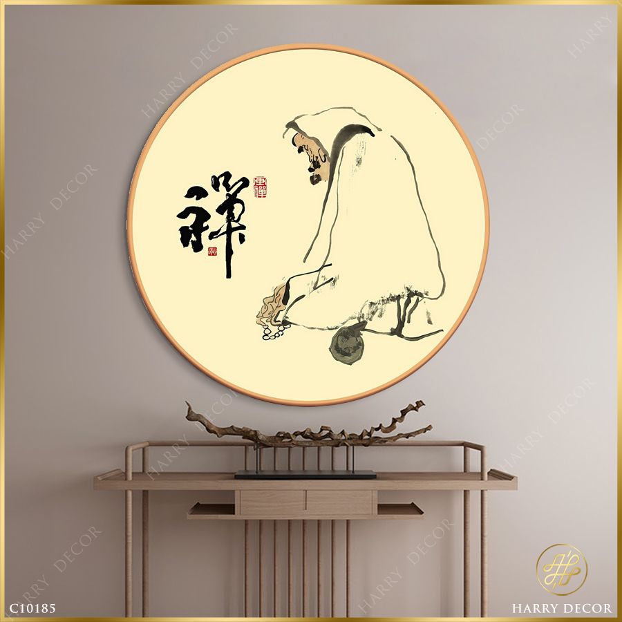  Tranh Tròn Bồ Đề Đạt Ma 2 C10185 