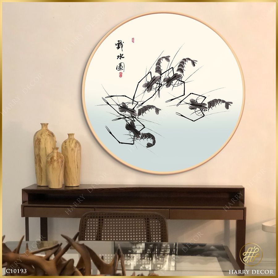  Tranh Tròn Những Con Tôm 2 C10193 