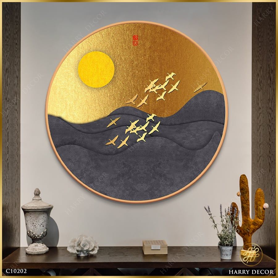  Tranh Tròn Sãi Cánh Đến Ánh Trăng C10202 