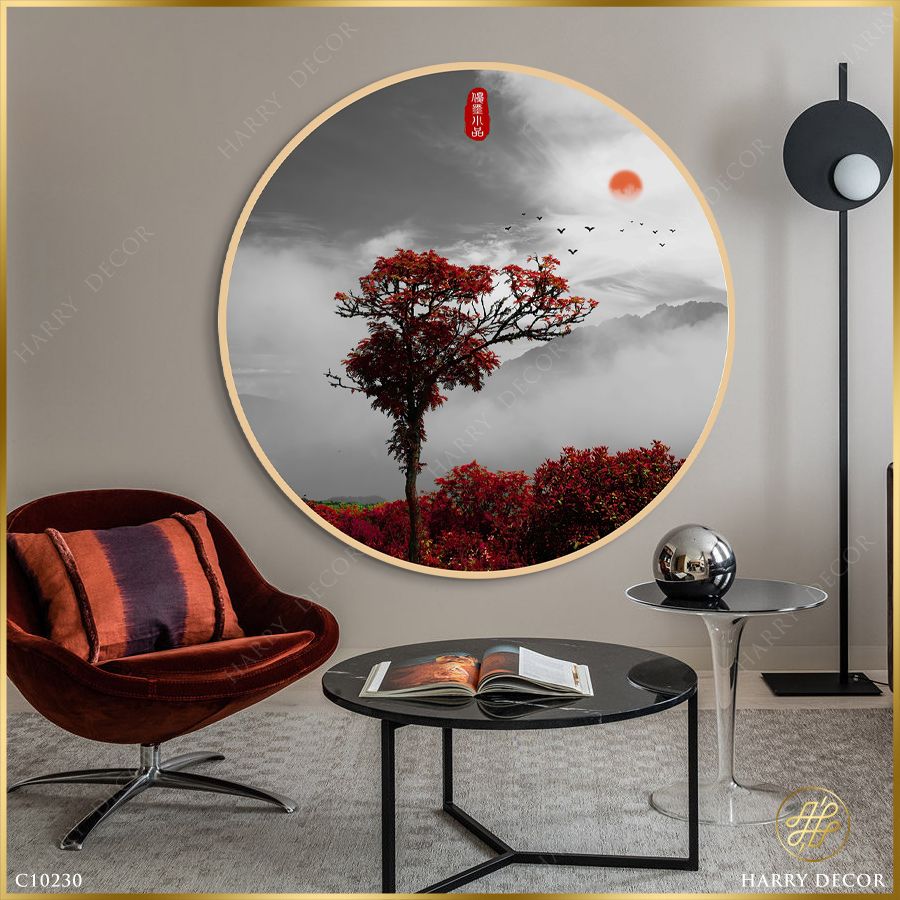  Tranh Tròn Bóng Cây Ngô Đồng C10230 