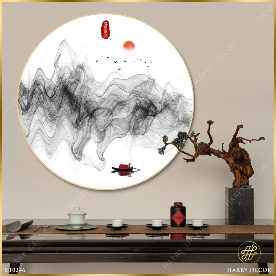  Tranh Tròn Sương Khói Quẩn Quanh 4 C10246 