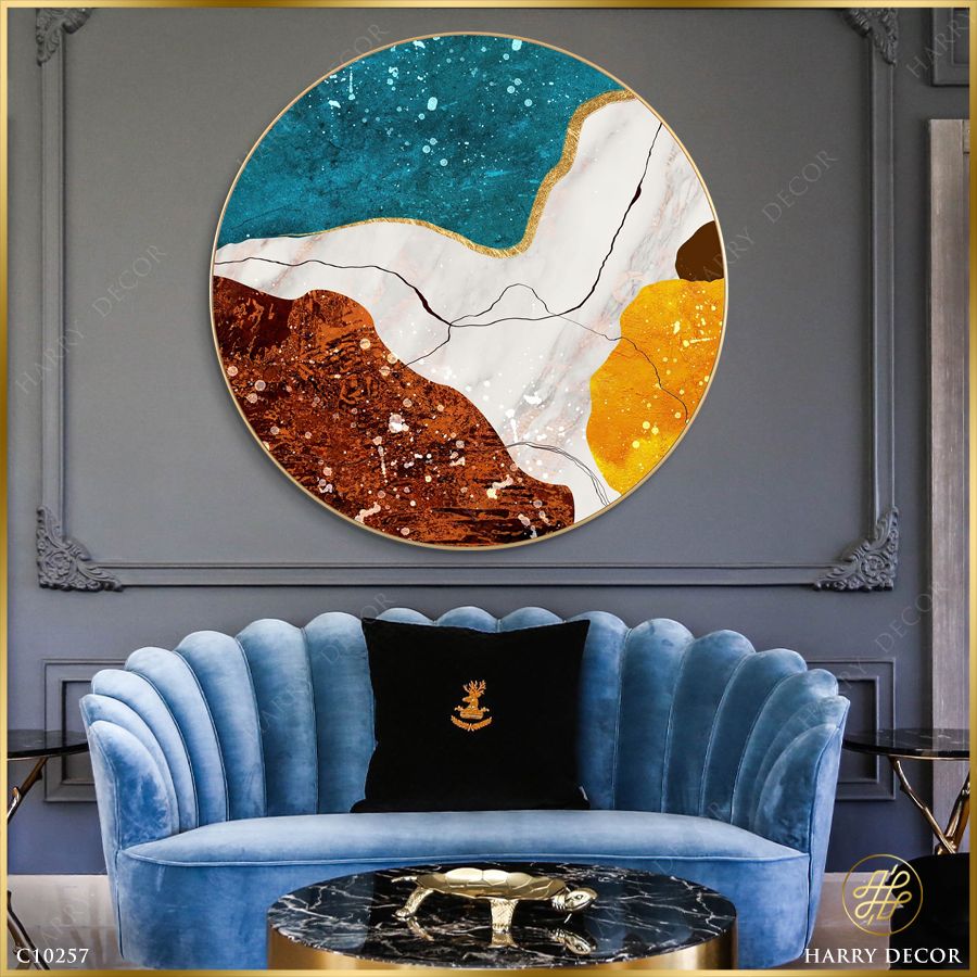  Tranh Tròn Abstract Giao Thoa 1 C10257 