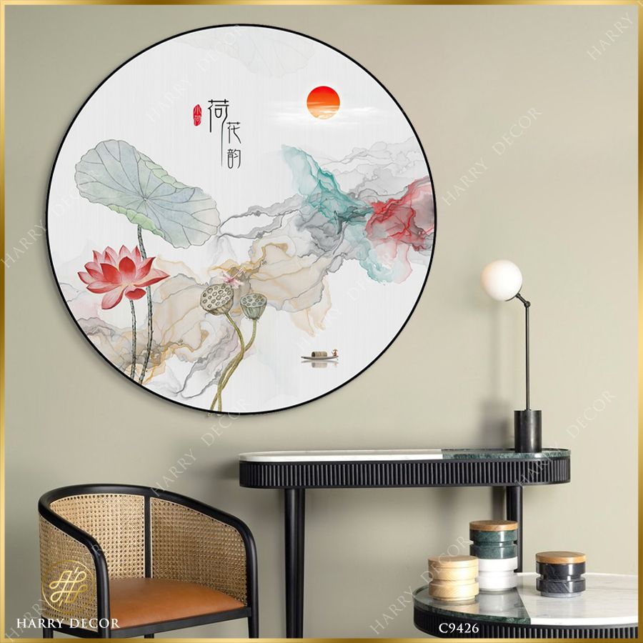  Tranh Tròn Kiều Trang Phơi Phới Gót Thanh Tao C9426 