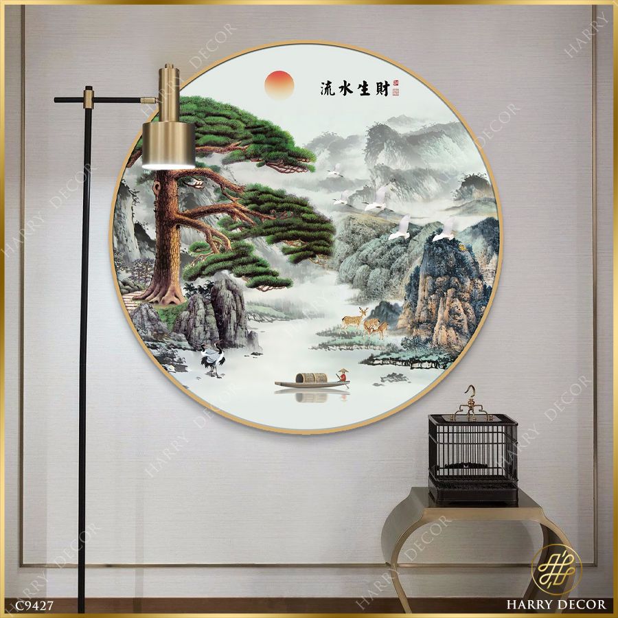  Tranh Tròn Sếu Bay Về Núi C9427 