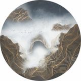  Tranh Tròn Sương Trắng Phủ Đỉnh Núi CD7TAO11423 