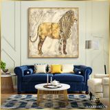  Tranh Vuông Floral Lion CD7TAO11429 