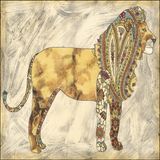  Tranh Vuông Floral Lion CD7TAO11429 