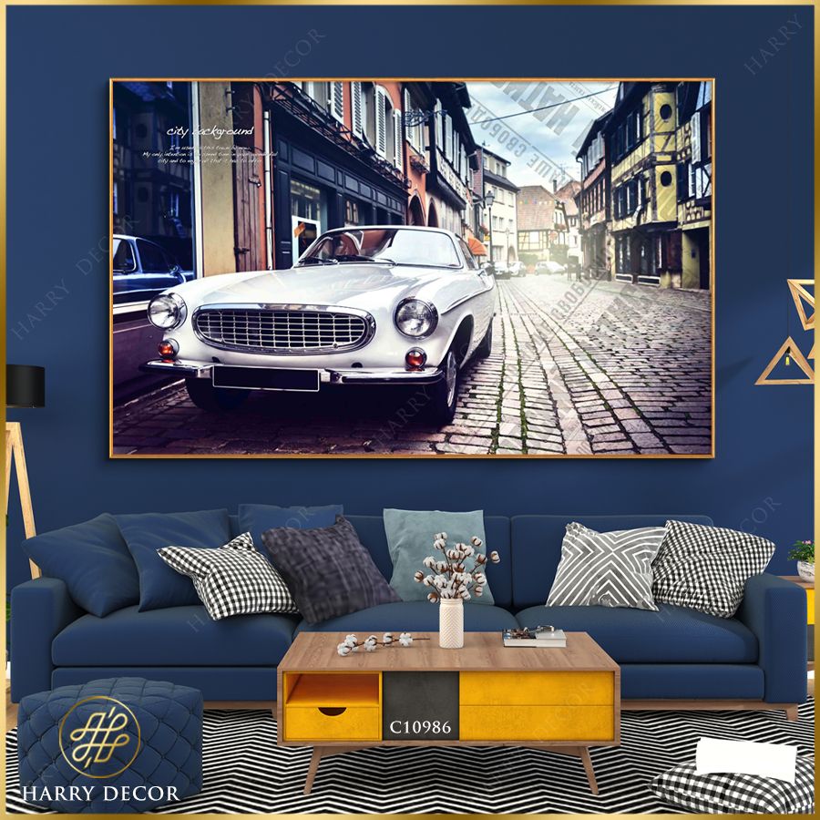  Tranh City Background Coffee Shop C10986 