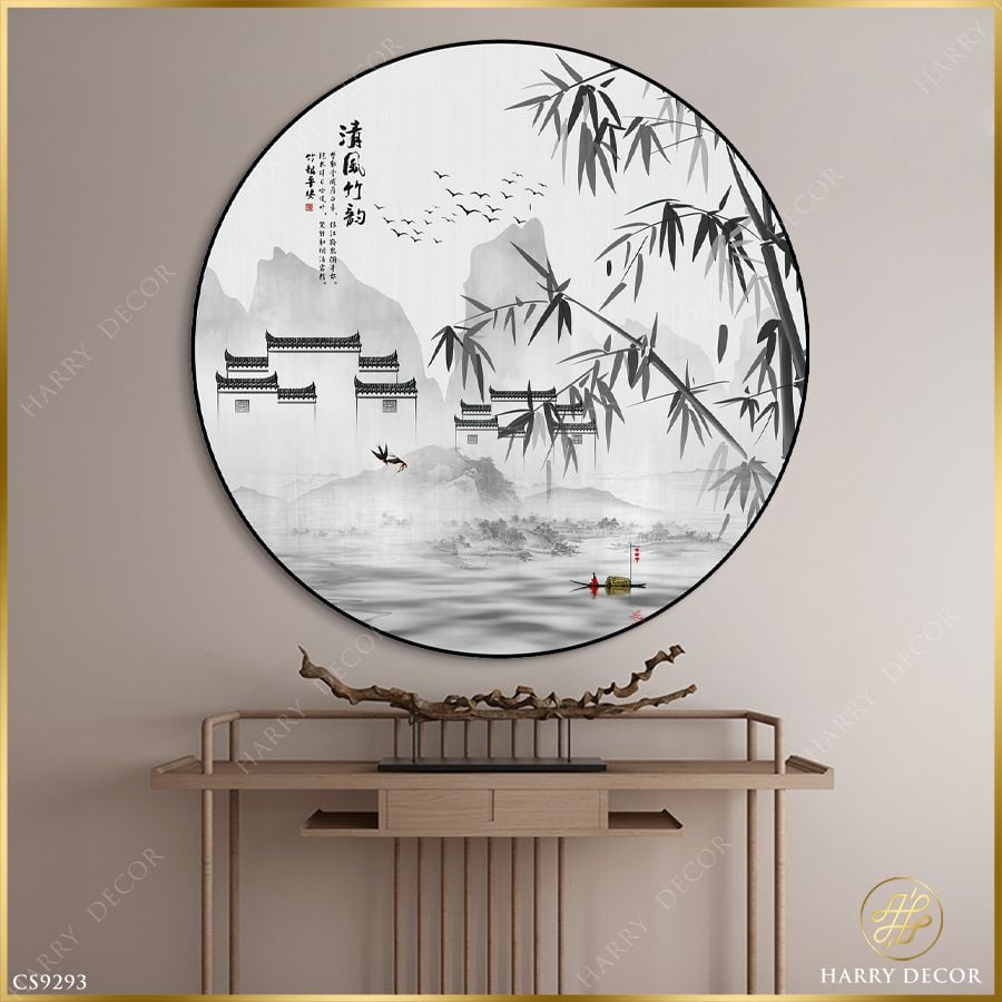  Tranh Tròn Trúc Rũ Bên Sông CS9293 