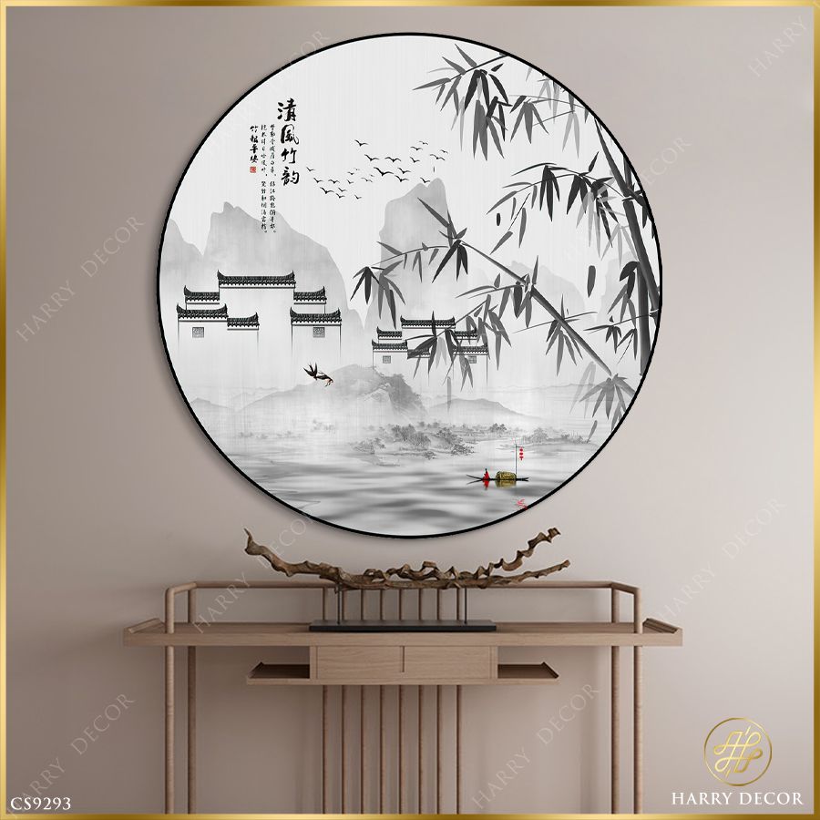  Tranh Tròn Trúc Rũ Bên Sông CS9293 