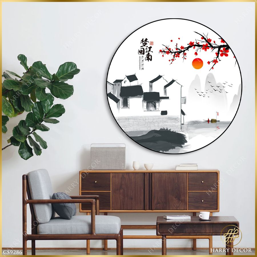  Tranh Tròn Hoa Trên Mái Nhà CS9286 