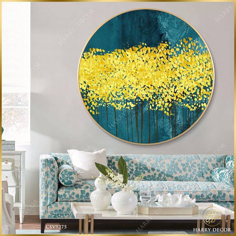  Tranh Tròn Lá Vàng Trên Cây CSV9275 