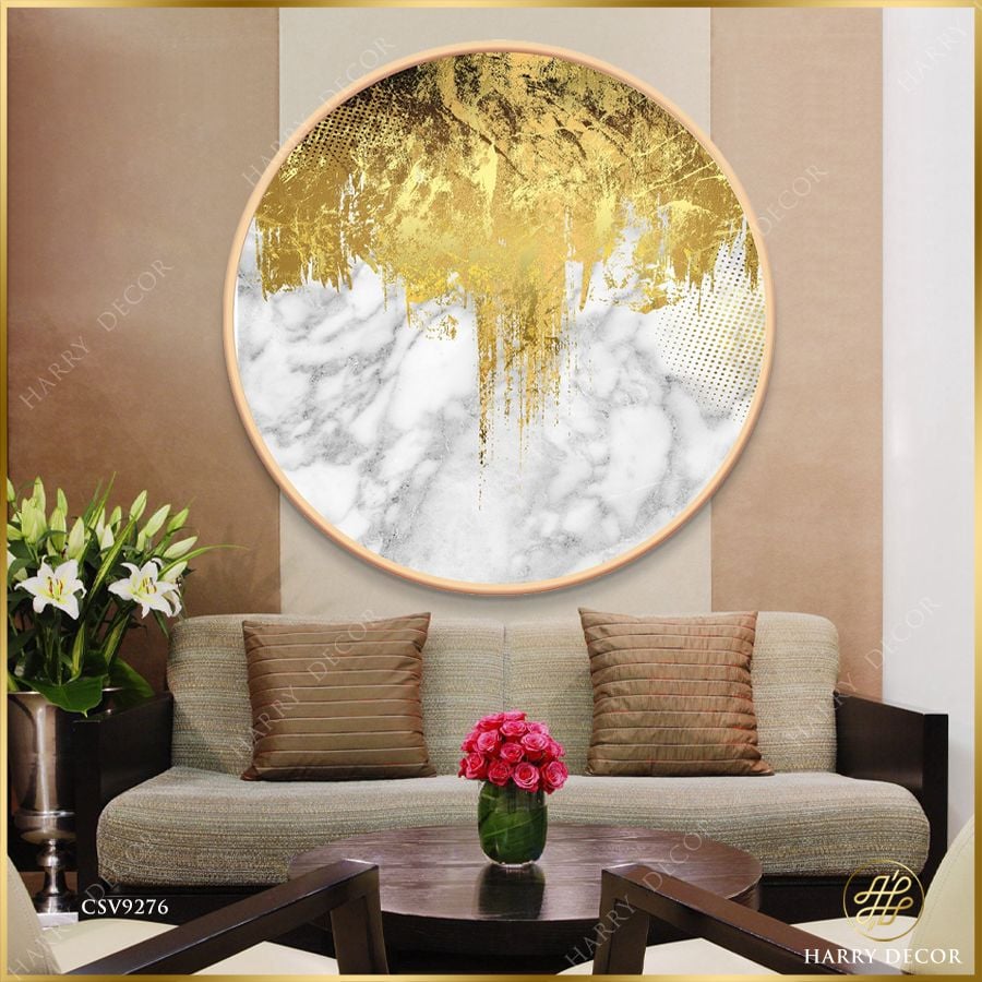  Tranh Tròn Vàng Trời Mây Trắng CSV9276 