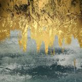 Tranh Vuông Abstract Golden Rain CSVD7TAO11598 