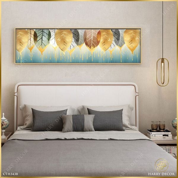  Tranh Lá Đọng Những Giọt Sương CTH3438 