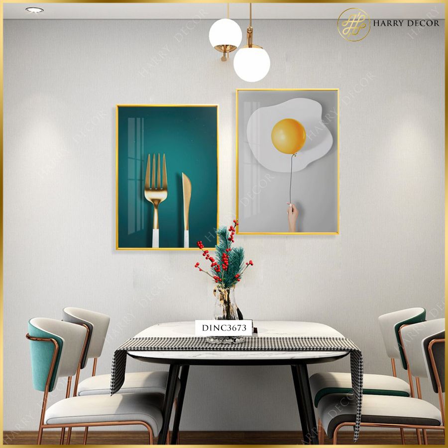  Bộ 2 Tranh Trứng Ốp La DINC3673 