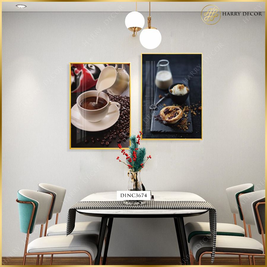  Bộ 2 Tranh Tart And Coffee  DINC3674 