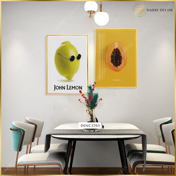  Bộ 2 Tranh John Lemon And Papaya DINC3703 