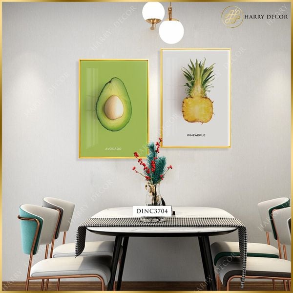  Bộ 2 Tranh Avocado And Pineable DINC3704 