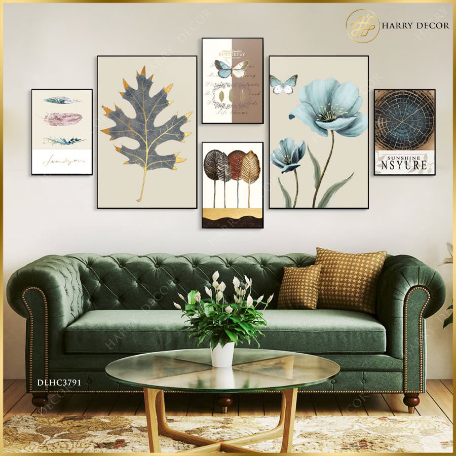  Bộ 6 Tranh Butterfly & Flower DLHC3791 