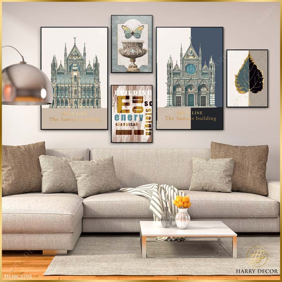  Bộ 5 Tranh The Famous Building DLHC3795 